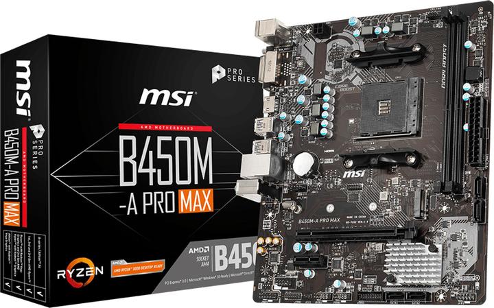 Actual product image MSI B450M-A Pro Max (AM4, AMD B450, mATX)