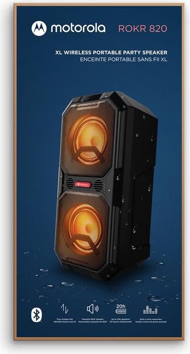 Actual product image Motorola ROKR 820 Wireless Portable Party Speaker 80W (1x 80 W)