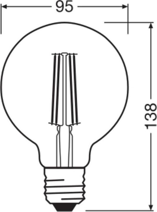 Actual product image Osram Vintage 1906 (E27, 6.50 W, 725 lm, 2 x, E)