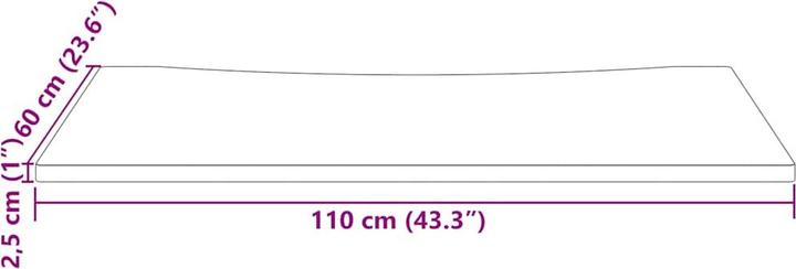 Immagine prodotto VidaXL Schreibtischplatte Weiss 110x60x2,5 cm Massivholz Kiefer (110 x 60 x 2,5 cm)