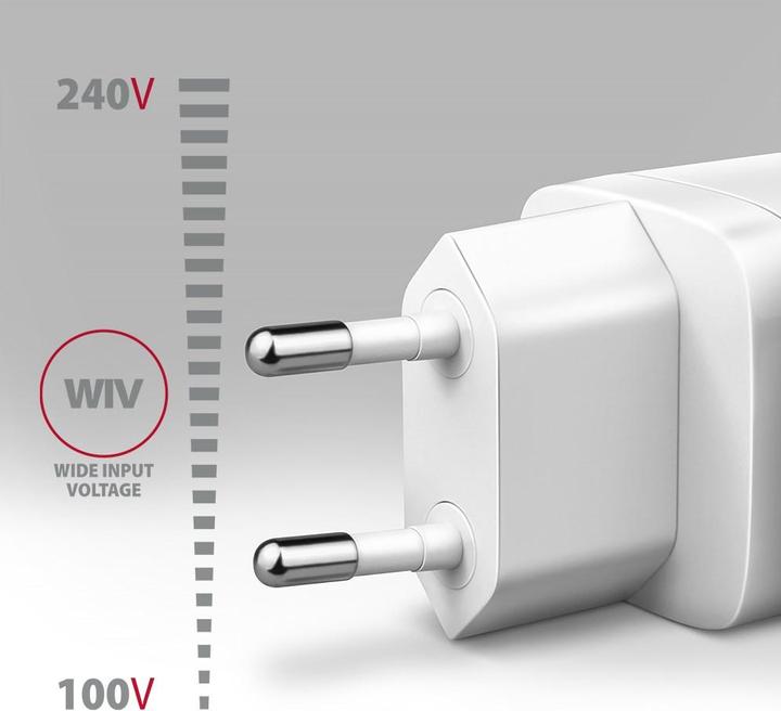 Produktbild Axagon ACU-DPQ65W, GaN nabíječka do sítě, 3x port (USB-A + dual USB-C), PD3.0/QC4+/PPS/Apple (65 W)