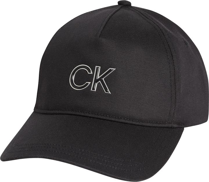 Actual product image Calvin Klein Ladies Cap Re-Lock Inlay Ck Basecap, Black (Ck Black), One Size (One size)