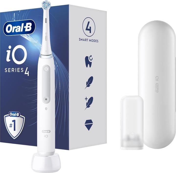 Actual product image Oral-B Electric toothbrush iO4 Rechargeable, For adults, Number of brush heads included 1, Quite White, Num (Oscillating toothbrush)