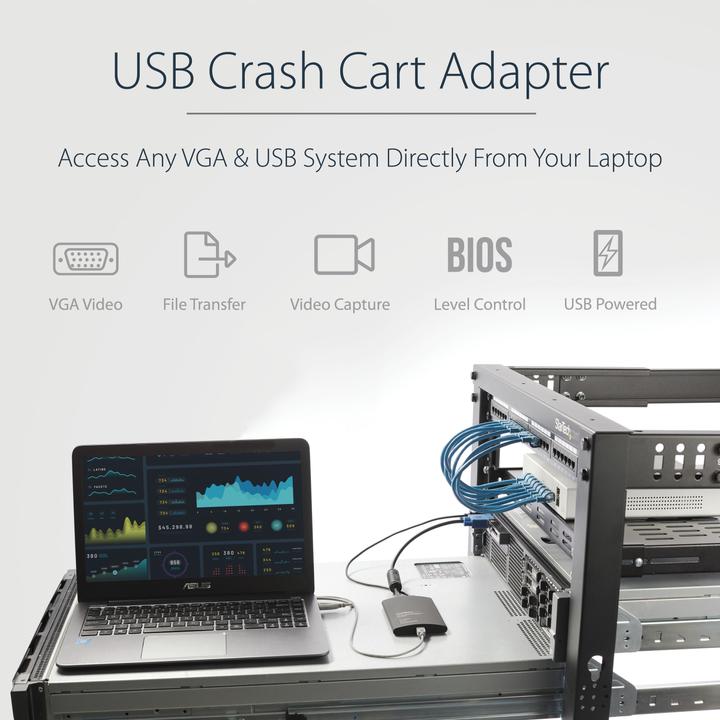 Actual product image StarTech Kvm USB Crash Cart W File Xfer