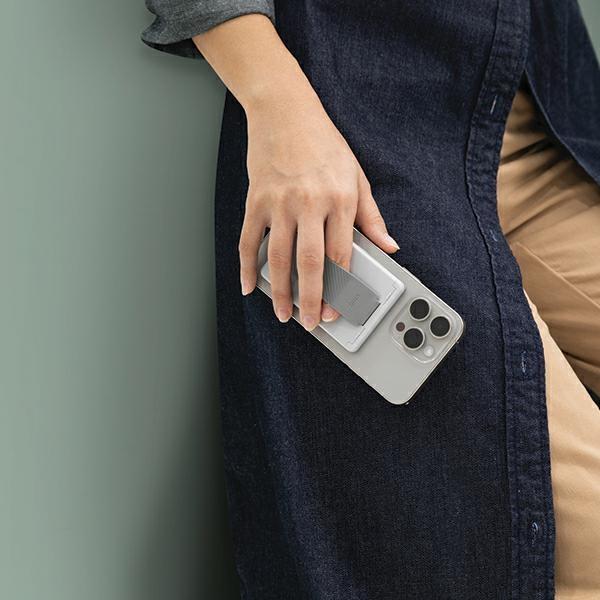 Produktbild Uniq Heldro ID magnetyczny portfel z podpórką i opaską granatowy/navy (storm blue)
