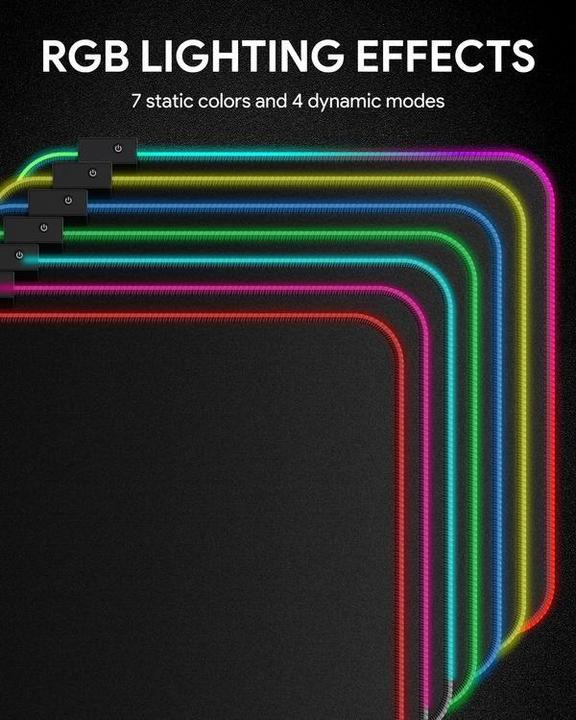 Immagine prodotto Aukey KM-P8 Tappetino per mouse da gioco RGB 45x40cm IMPERMEABILE