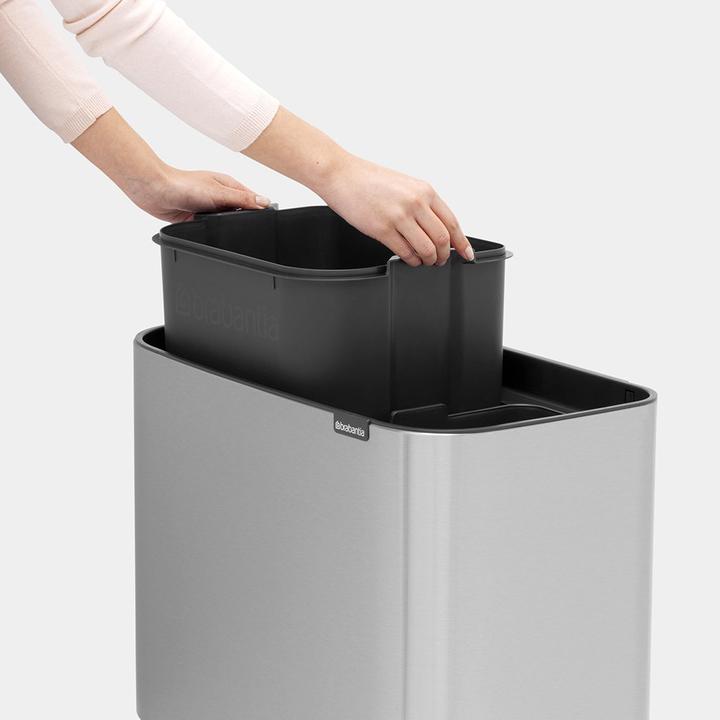 Immagine prodotto Brabantia Cestino per la raccolta differenziata con pulsante, argento (31 62 27) (34 l)
