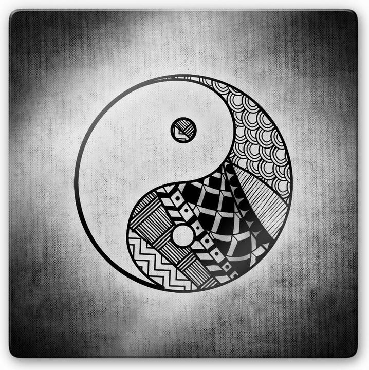 Produktbild Trenddeko Yin und Yang - quadratisch (50 x 50 cm)