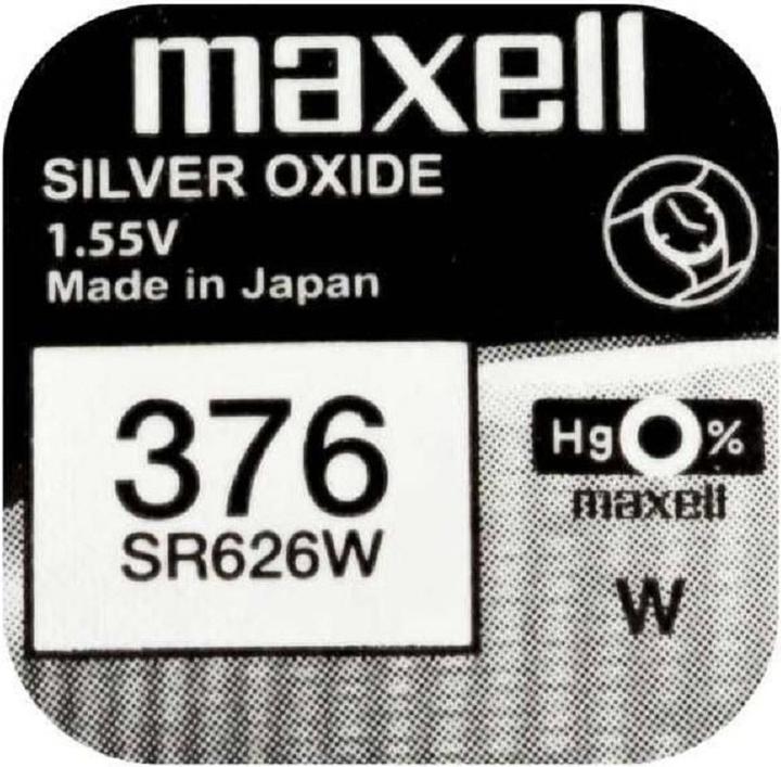 Actual product image Maxell Button cell SR626W 10 pieces (10 pcs., SR66, 28 mAh)