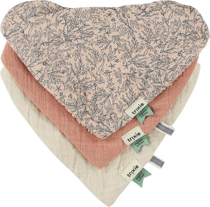 Trixie Baby Bavaglino a bandana confezione da 3 pezzi mix Lovely Leaves