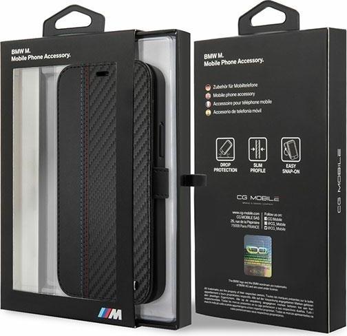 Immagine prodotto BMW BookCase Carbon Contrast per Apple iPhone 12 Pro Max - nero (Apple iPhone 12 Pro Max)