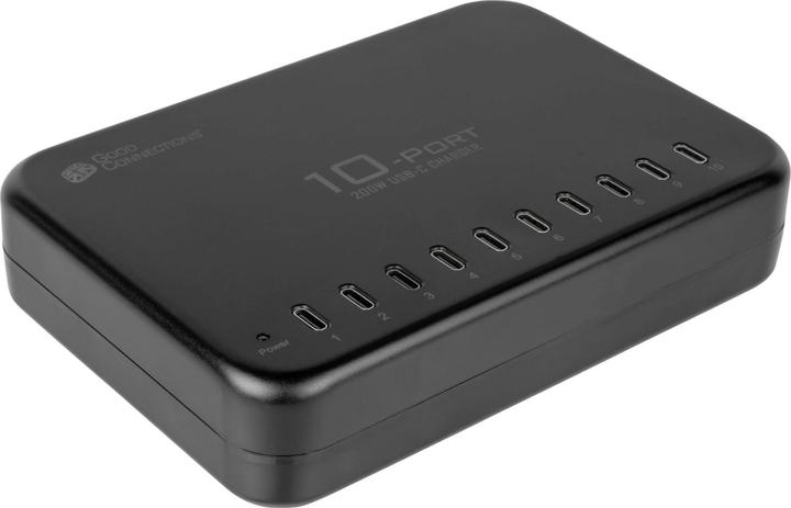Good Connections GC USB desktop fast charging station 200W, 10-port (10x USB-C™), black (200 W)