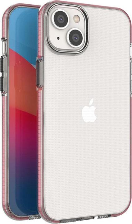 Actual product image Hurtel Spring Case case for iPhone 14 Plus silicone case with a frame light pink (Apple iPhone 14 Plus)