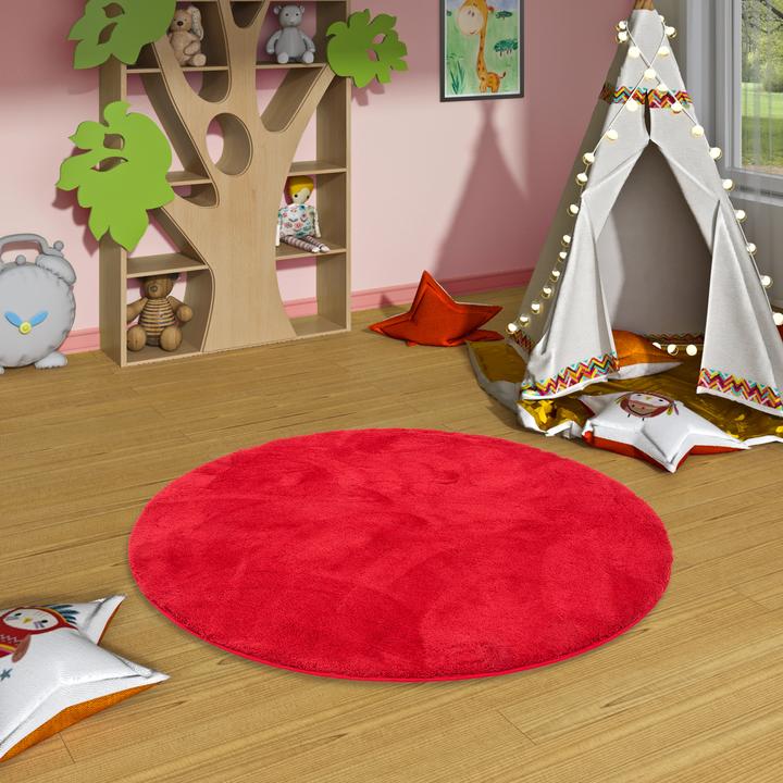Produktbild Pergamon Super Soft Kinder Hochflor Teppich Silky Kids Rund (200x200 cm)