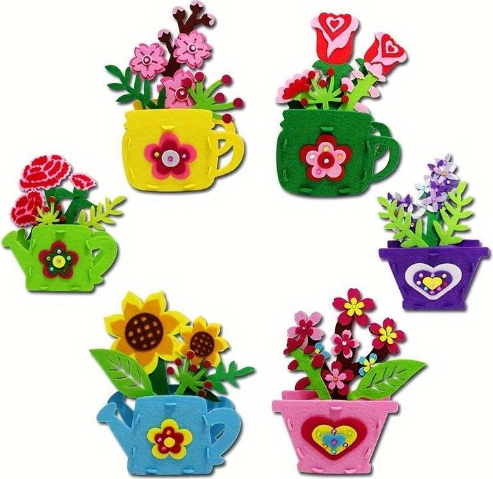 Image du produit Activity Board Pot de fleurs DIY, kit d'artisanat de fleurs, jouet d'artisanat de plantes en pot, pépinière non