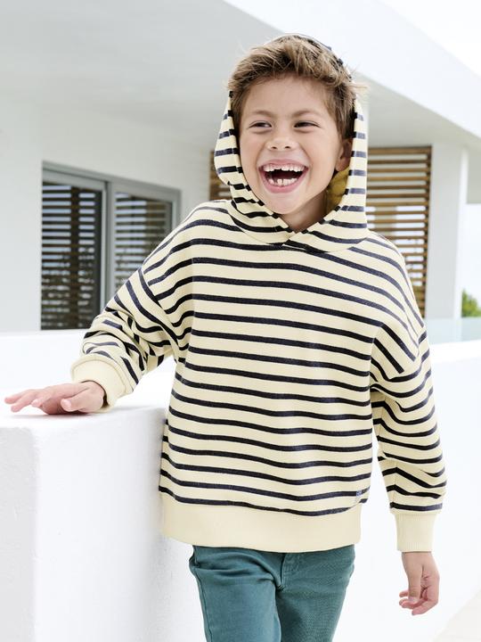Actual product image Vertbaudet Gestreiftes Jungen Kapuzensweatshirt (86)