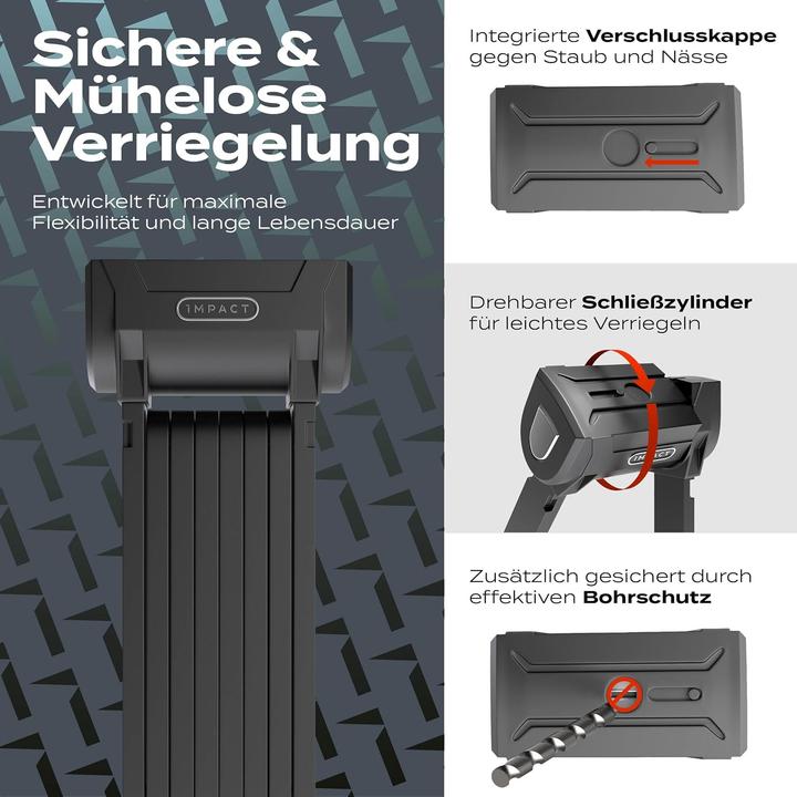 Immagine prodotto Impact Bike Accessories Blocco pieghevole FlexLock 15 (110 cm)