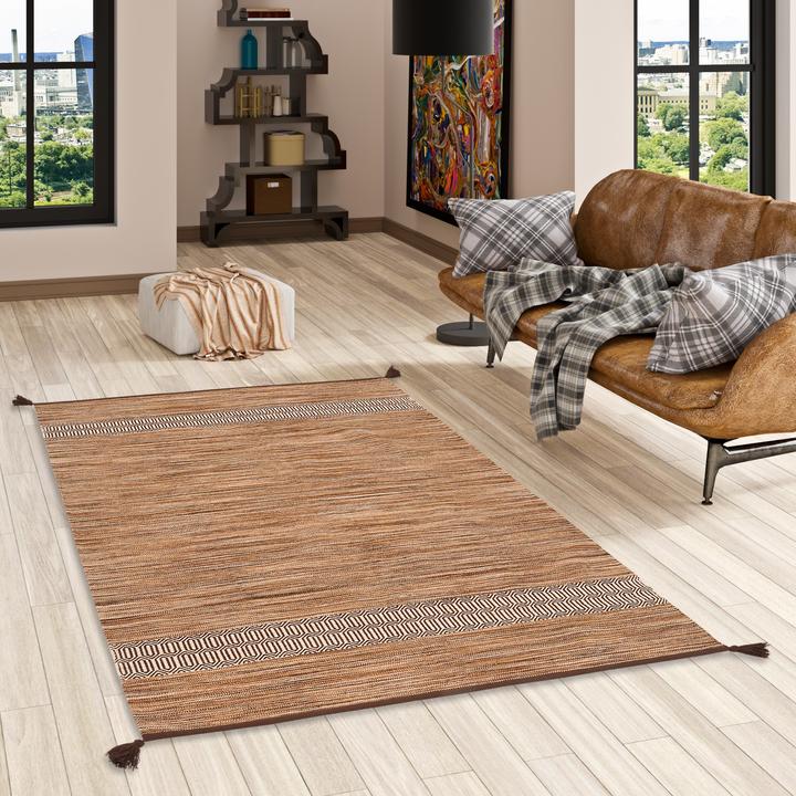 Produktbild Pergamon Natur Baumwolle Teppich Kelim Toskana (200 x 300 cm)