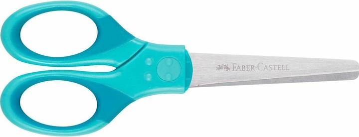 Actual product image Faber-Castell GRIP school scissors, turquoise, on blister card