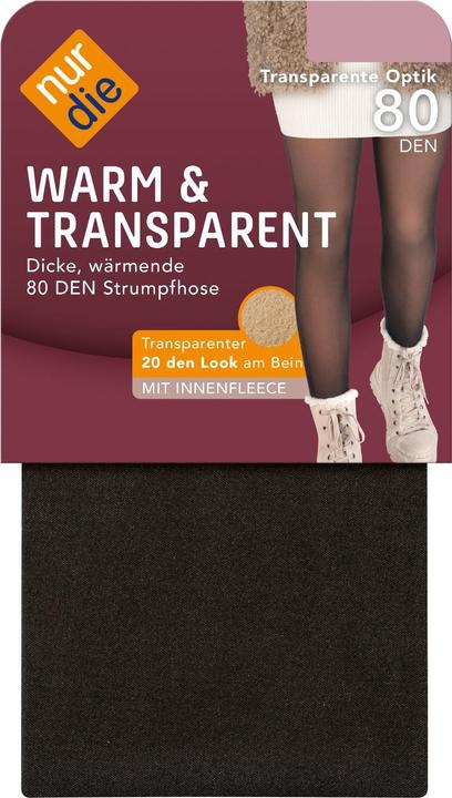 Image du produit Nur Die Warm & Transparent Fleece (80 DEN, 44 - 48)