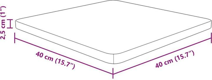 Actual product image VidaXL Isabel (40 x 40 x 2.5 cm)