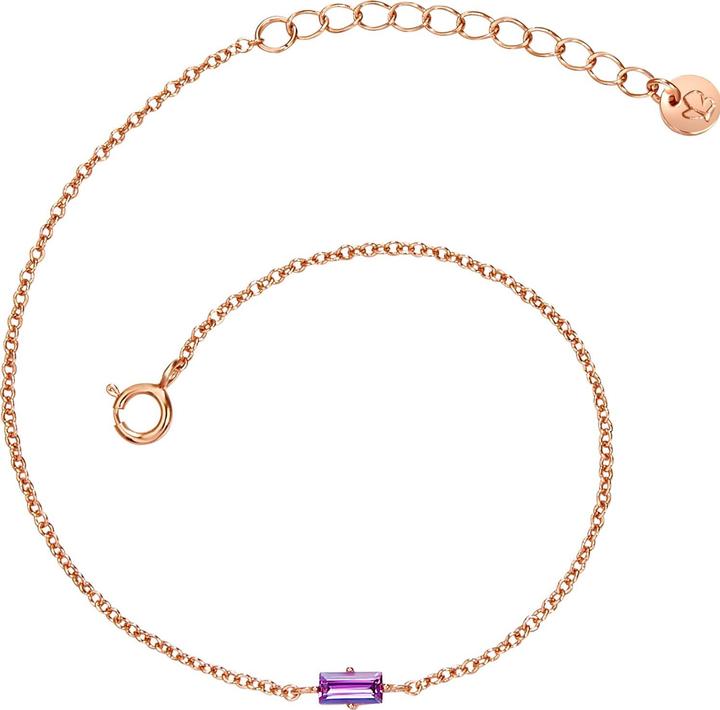 Image du produit Glanzstücke München Femme argent sterling zirconium or rose 17,0 cm longueur de base + 3,0 cm extension - 26677 (17 cm, Argent 925)