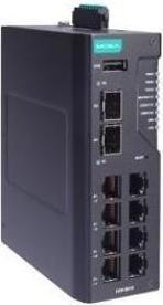 Actual product image Moxa EDR-8010-2GSFP-CT - 8 FE copper and 2 GbE SFP multiport industrial secure router with firewallNAT, 1