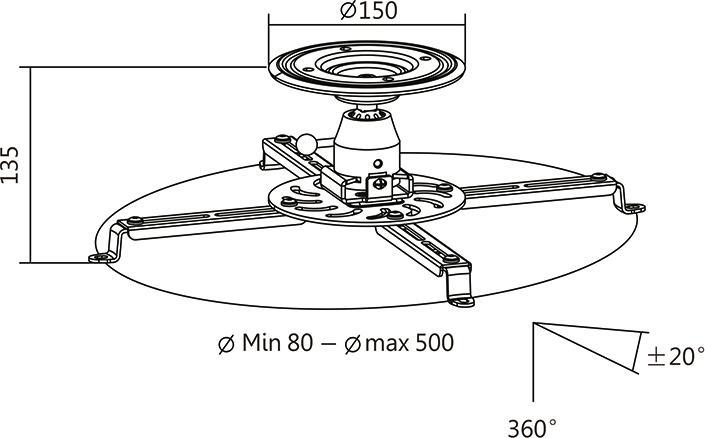 Actual product image LogiLink Beamer mounting (Ceiling)