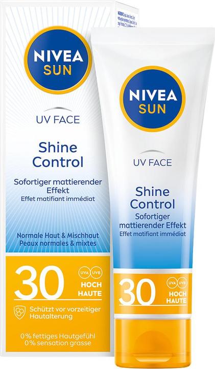 NIVEA Sun UV Face Shine Control (Crème solaire visage, SPF 30, 50 ml, 9 g)