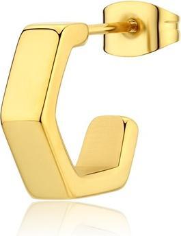 Sagapo S'Agapo Snap Snp33 Gold-Plated Round Single Earring