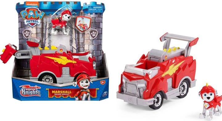 Immagine prodotto Spin Master PAW Patrol Rescue Knights Marshall Transformable Toy Car con figura d'azione collezionabile
