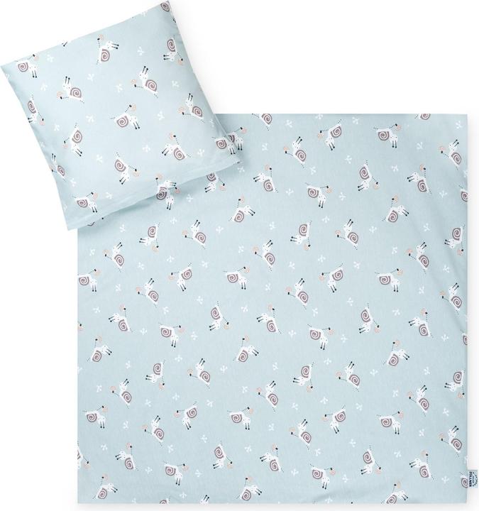 Produktbild Julius Zöllner Kinderbettwäsche Jersey Schnecke 100 x 135 + 40 x 60 cm