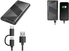 Immagine prodotto LogiLink Batteria ausiliaria mobile, 10.000 mAh, 2x USB, nero Batteria ausiliaria portatile per smartphone e (10000 mAh, 18 W, 37 Wh)