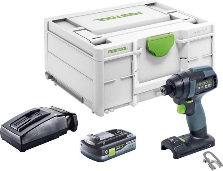 Produktbild Festool TID 18-Basic Akku Schlagschrauber 18V 180Nm 1/4" ( 576481 ) + 1x Akku 4,0Ah + Ladegerät (Akkubetrieb)