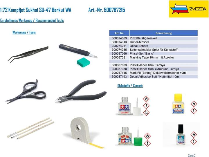 Actual product image Carson 1:72 Fighter jet Sukhoi SU-47 Berkut WA