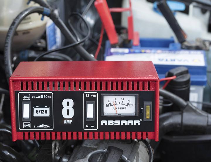 Immagine prodotto Absaar Caricabatterie 8A 6/12V per moto (12V, 6V, 8 A)