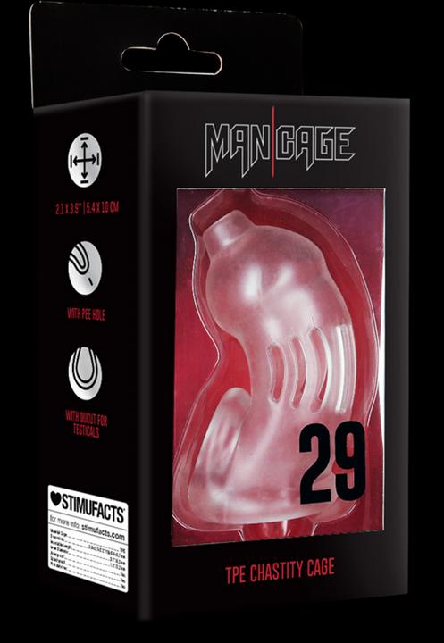 Actual product image Shots Model 29 - TPE Chastity Cage