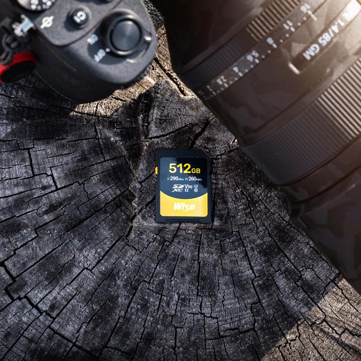 Produktbild Wise 512GB SDXC UHS II V90 Memory Card (512 GB, SDXC, U3, UHS-II)