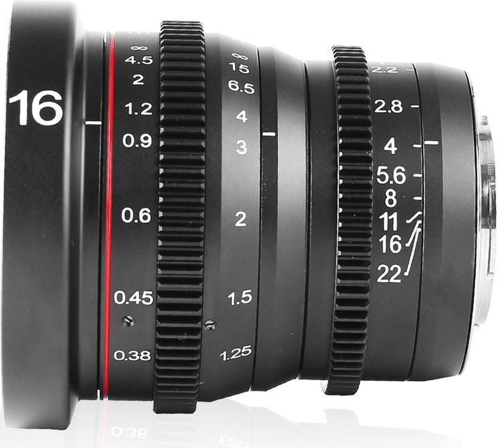 Immagine prodotto Meike 16mm T2.2-22 MFT Cine Lens 16mm (Micro Four Thirds, Micro Four Thirds)