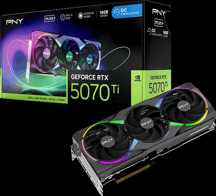 Actual product image PNY GeForce RTX 5070 Ti EPIC-X RGB (16 GB)