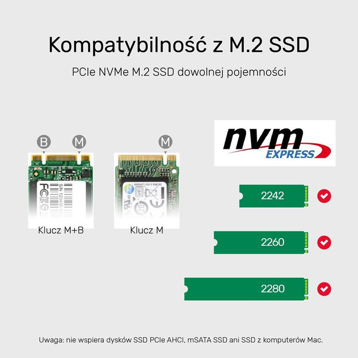 Actual product image Unitek OBUDOWA NA DYSK/KLONOWANIE 2XM.2, PCIE/NVME (M.2 2280, M.2 2260, M.2 2242)