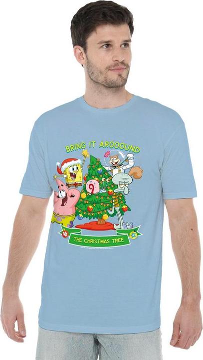 Immagine prodotto Spongebob Squarepants Aroooound The Christmas Tree Maglietta Patrick Star (Patrick Stella) Uomo (M)