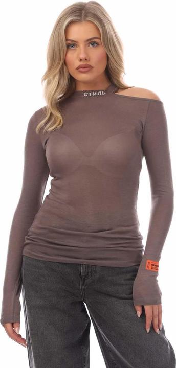 Actual product image Heron Preston Womens/Ladies CTNMB Crew Neck Cold Shoulder Sweatshirt (38 D)