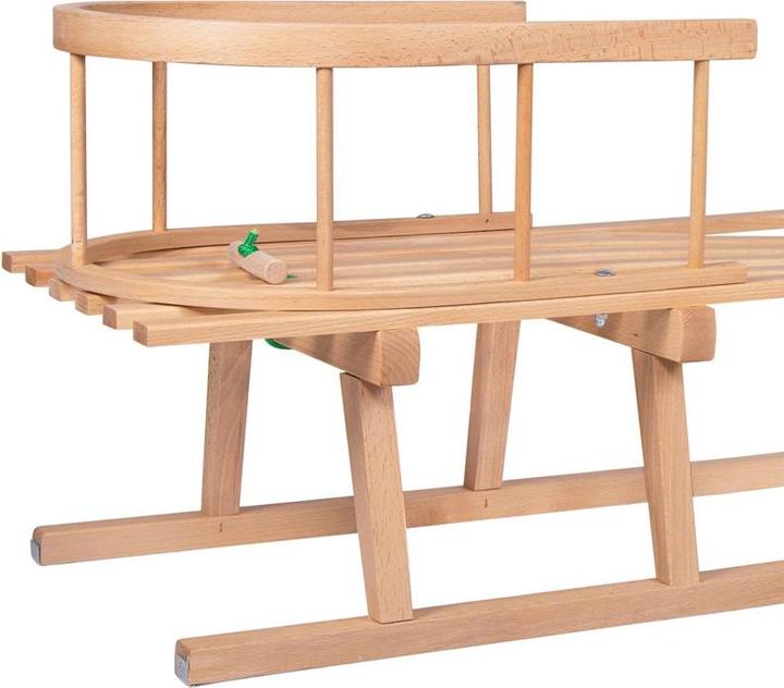 Actual product image No Name Wooden sledge with backrest