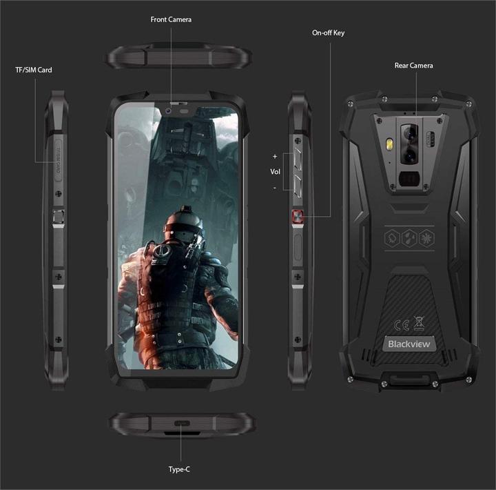 Produktbild Blackview BV9700 Pro (128 GB, Black, Grey, 5.84", Hybrid Dual SIM, 16 Mpx, 4G)