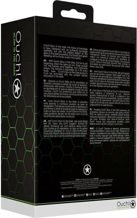 Image du produit Ouch! Striped Jock Strap - GitD/Black - S/M (S/M)