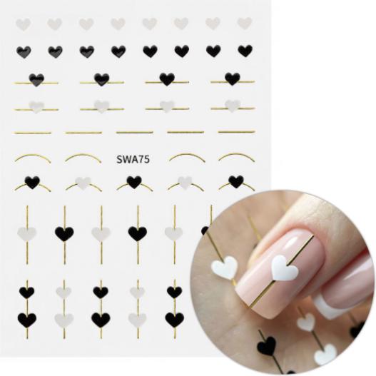 Actual product image Nagellack24 Nail Art Sticker Selbstklebend Herze