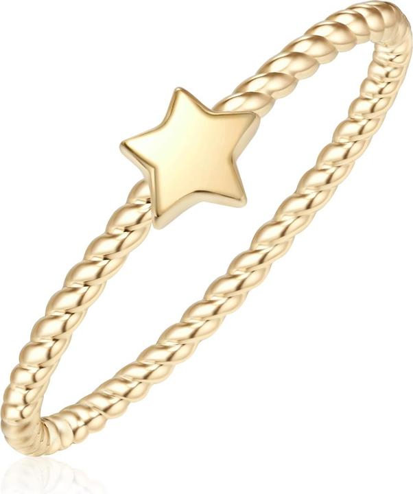 Image du produit Glanzstücke München Femme étoile argent sterling or jaune - 10038 (50, Argent 925)