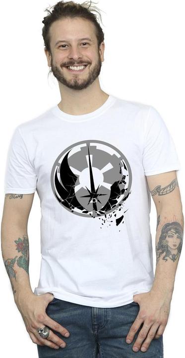 Actual product image Star Wars Mens Obi-Wan Kenobi Fractured Logos T-Shirt (L)