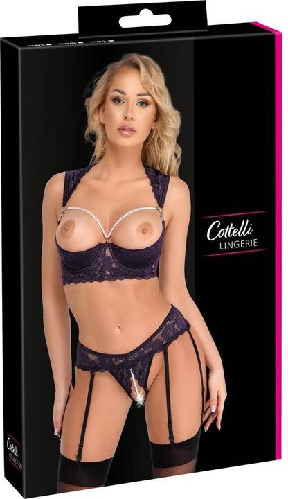Image du produit Cottelli Collection Shelf Bra Set Purple 80B/M (80 B)